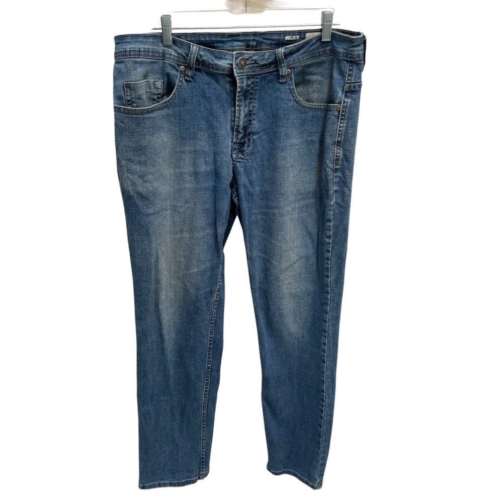 Buffalo David Bitton Jackson-X Straight Stretch Denim Blue Jeans Men's 36x32